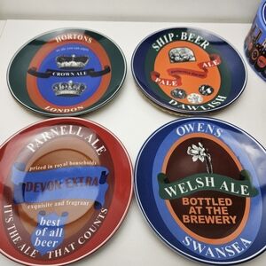 Owens Welsh Ale plate set boxed